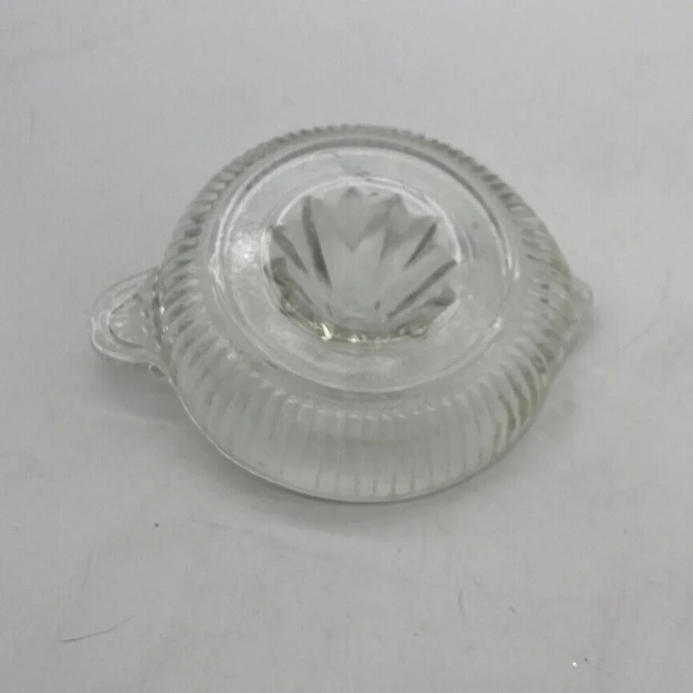Vintage Glass Citrus Juicer Reamer Handle Spout Depression Era Style Kitchenware